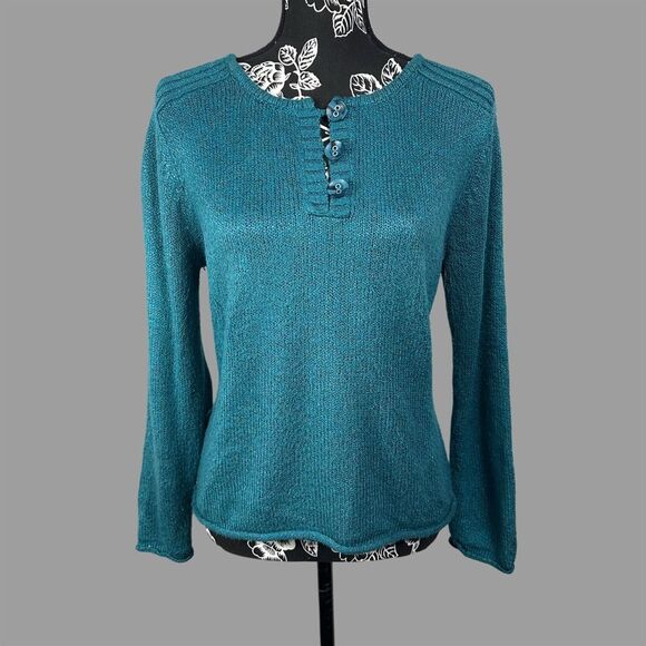 Dress Barn Scoop Neck Button Front Sweater - Women’s PL - Picture 1 of 4